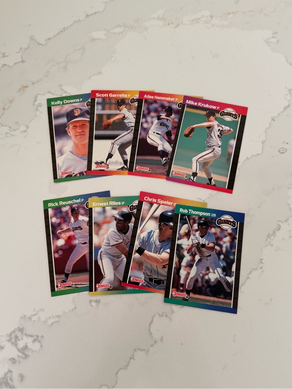 Baseball Trading Cards. 89 Donruss San Francisco Giants Lot of 8